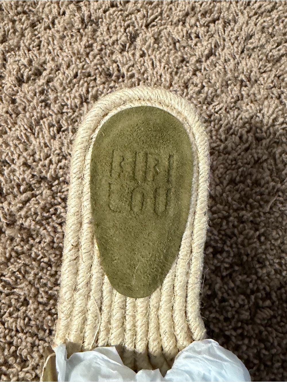 BIBI Lou Olive Green Suede Slide Espadrille - Picture 2 of 4